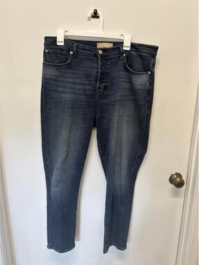 7 For All Mankind Luxe Vintage Dark Blue Denim Jeans Size 32